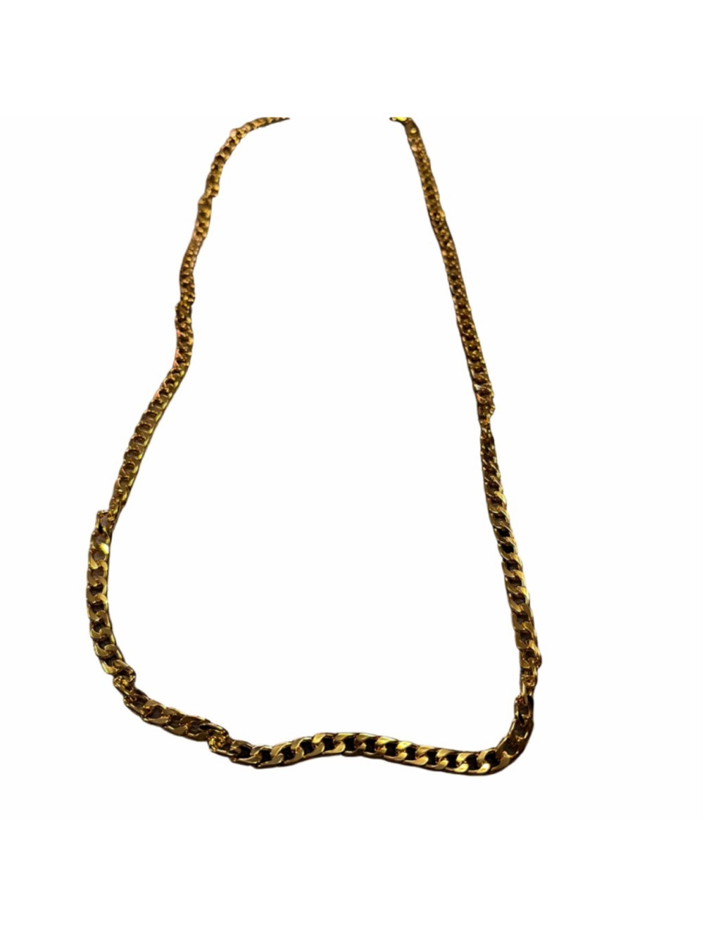 Unbranded Gold Tone Curb Chain Necklace One Size